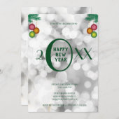 Weihnachtsbäume und -bälle einladung (Vorne/Hinten)