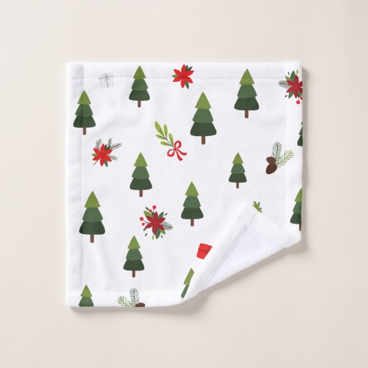 Weihnachtsbäume und -bäume badhandtuch set (Waschlappen)