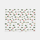 Weihnachtsbäume und -bäume fleecedecke (Vorderseite (Horizontal))