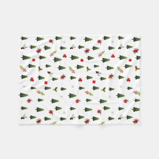 Weihnachtsbäume und -bäume fleecedecke (Vorderseite (Horizontal))