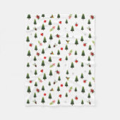 Weihnachtsbäume und -bäume fleecedecke (Vorderseite)