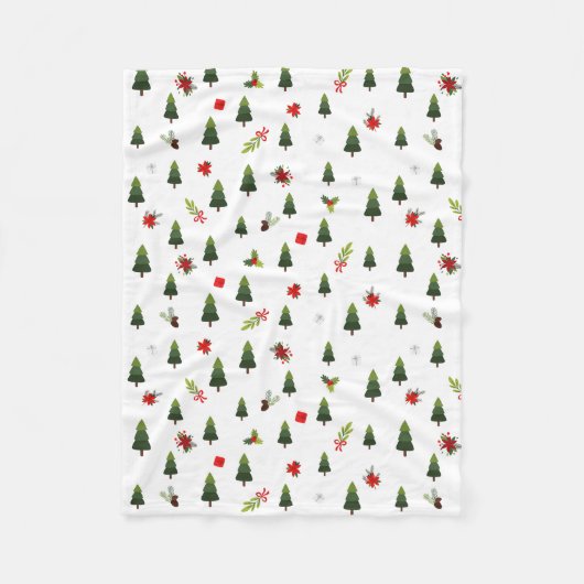 Weihnachtsbäume und -bäume fleecedecke (Vorderseite)