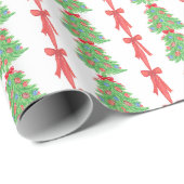 Weihnachtsbäume und -bäume geschenkpapier (Rolleneckpunkt)