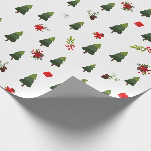 Weihnachtsbäume und -bäume geschenkpapier (Ecke)