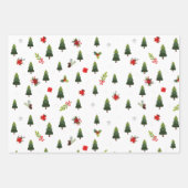 Weihnachtsbäume und -bäume geschenkpapier set (Vorderseite 2)