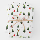 Weihnachtsbäume und -bäume geschenkpapier set (Beispiel)