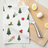 Weihnachtsbäume und -bäume geschirrtuch (Viertel Falte)