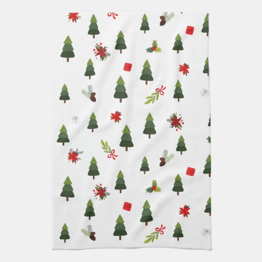 Weihnachtsbäume und -bäume geschirrtuch (Vertikal)