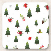 Weihnachtsbäume und -bäume getränkeuntersetzer (Vorderseite)