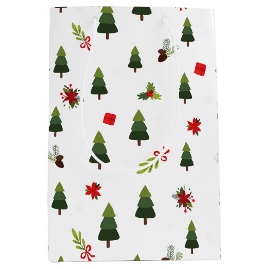 Weihnachtsbäume und -bäume mittlere geschenktüte (Vorderseite)