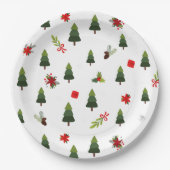 Weihnachtsbäume und -bäume pappteller (Vorderseite)