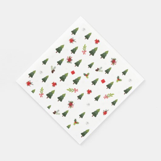 Weihnachtsbäume und -bäume serviette (Ecke)