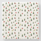 Weihnachtsbäume und -bäume steinuntersetzer (Vorderseite)