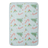 Weihnachtsbäume und Candy Canes Badematte (Vorderseite Vertikal)