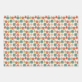 Weihnachtsbäume und -dekorationen geschenkpapier set (Vorderseite 3)