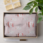 Weihnachtsbäume und der Weihnachtsmann Seidenpapier (Geschenk)