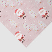 Weihnachtsbäume und der Weihnachtsmann Seidenpapier (Ausschnitt)