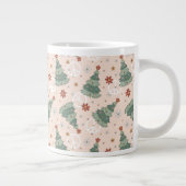 Weihnachtsbäume und Friedenszeichen Muster Jumbo-Tasse (Rechts)