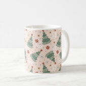 Weihnachtsbäume und Friedenszeichen Muster Kaffeetasse (VorderseiteRechts)