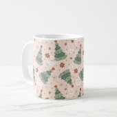 Weihnachtsbäume und Friedenszeichen Muster Kaffeetasse (Vorderseite Links)