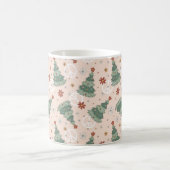 Weihnachtsbäume und Friedenszeichen Muster Kaffeetasse (Mittel)