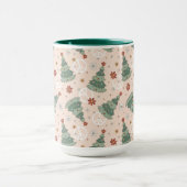 Weihnachtsbäume und Friedenszeichen Muster Tasse (Zentrum)