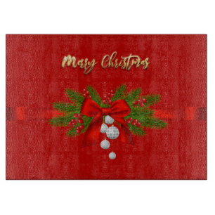 Weihnachtsbäume und Garland Schneidebrett
