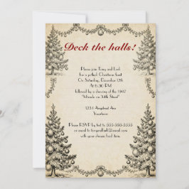 Weihnachtsbäume und Garlands Feiertage Party Einladung