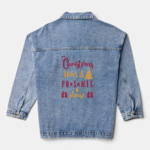 Weihnachtsbäume und Geschenke Bitte Weihnachten We Jeansjacke