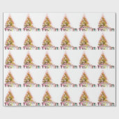 Weihnachtsbäume und Geschenke Geschenkpapier (Flach)