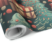 Weihnachtsbäume und -geschenke geschenkpapier (Rolleneckpunkt)