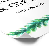 Weihnachtsbäume und Geschenke Kinderdusche Poster (Ecke)