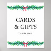 Weihnachtsbäume und Geschenke Kinderdusche Poster (Vorne)