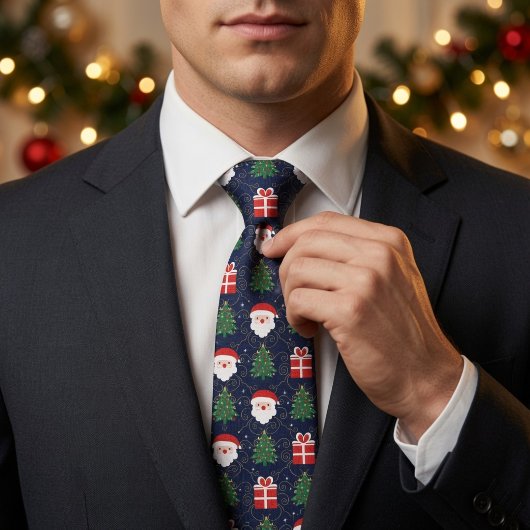 Weihnachtsbäume und Geschenke Krawatte