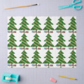 Weihnachtsbäume und Geschenke Seidenpapier (Basteln)