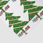 Weihnachtsbäume und Geschenke Seidenpapier (Detail)