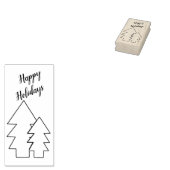 Weihnachtsbäume und Grußkunst Briefmarke Gummistempel (Stempel)