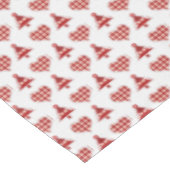 Weihnachtsbäume und Herzen des Kunsthandwerks Tischdecke (Schrägansicht)