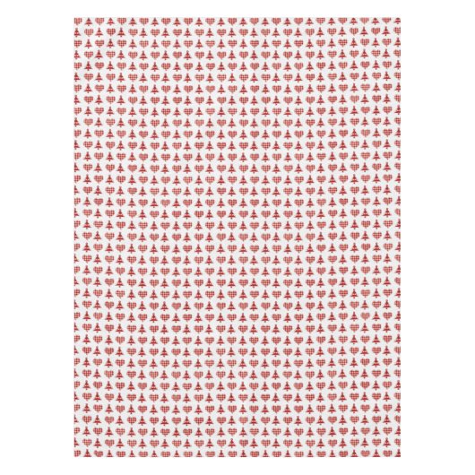 Weihnachtsbäume und Herzen des Kunsthandwerks Tischdecke (Vorderseite)