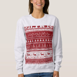 Weihnachtsbäume und Hirsche, Sweatshirt für Frauen