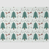 Weihnachtsbäume und Lichter Grüne Weihnachten Seidenpapier (Vorderseite)