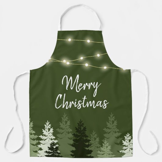 Weihnachtsbäume und Lichter Schürze (Vorderseite)
