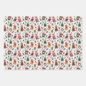 Weihnachtsbäume und -mäuse geschenkpapier set (Vorderseite 3)