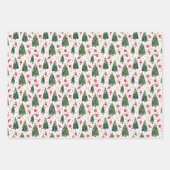 Weihnachtsbäume und -mäuse geschenkpapier set (Vorderseite 2)