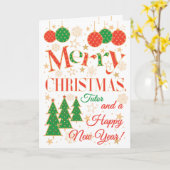 Weihnachtsbäume und Ornamente für Tutor Karte (Gelbe Blume)