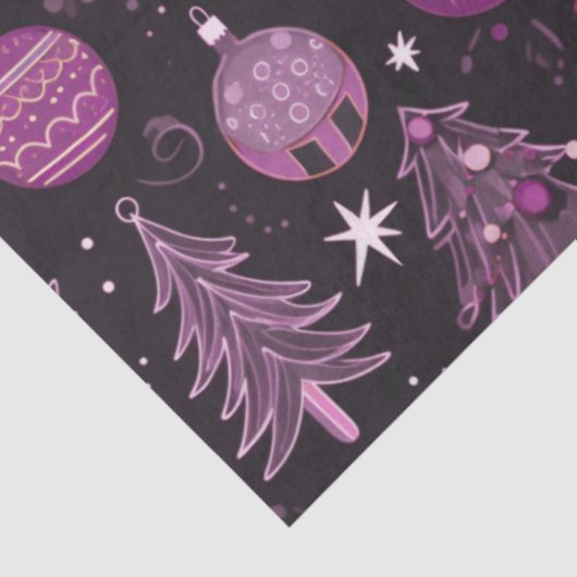 Weihnachtsbäume und Ornamente Weihnachten Seidenpapier (Ausschnitt)