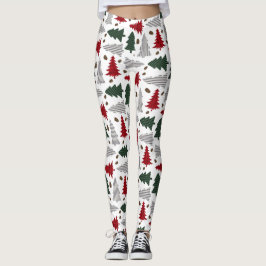 Weihnachtsbäume und Pinecones Leggings