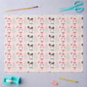 Weihnachtsbäume und Pinguine Beige Weihnachten Seidenpapier (Basteln)