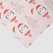 Weihnachtsbäume und Pinguine Beige Weihnachten Seidenpapier (Ausschnitt)