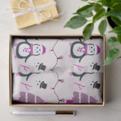 Weihnachtsbäume und Pinguine Weihnachten Seidenpapier (Geschenk)